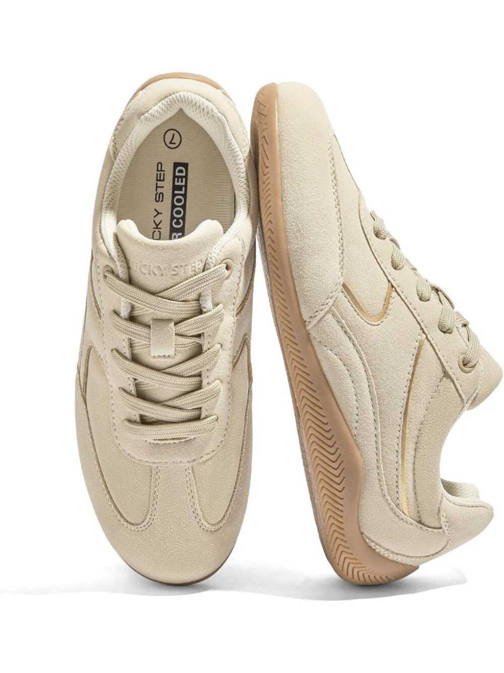 Retro Women’s Fashion Tennis Sneakers - Lightweight, Thin Sole, Stylish